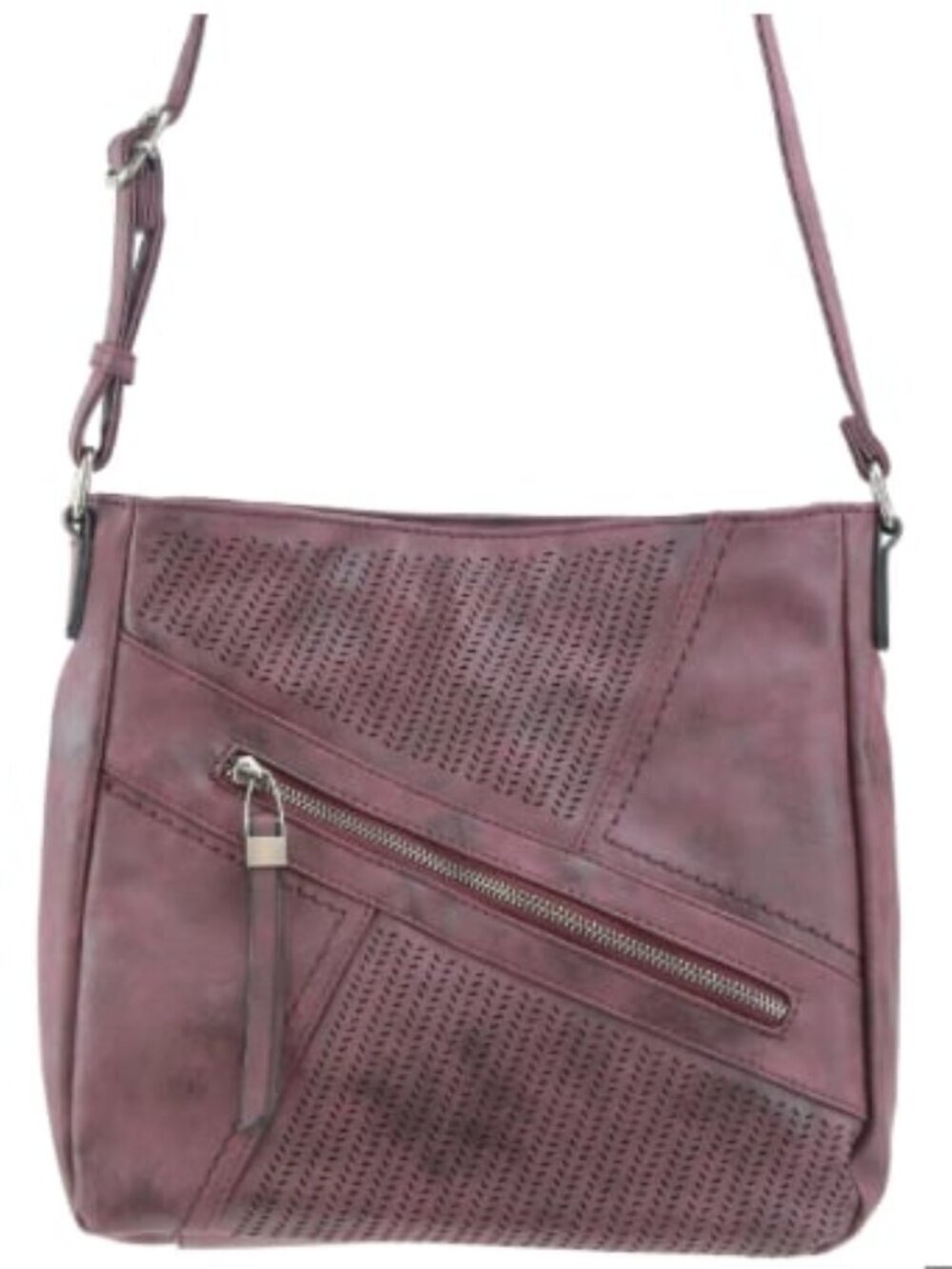 Darling Plum Vegan Leather Crossbody Bag